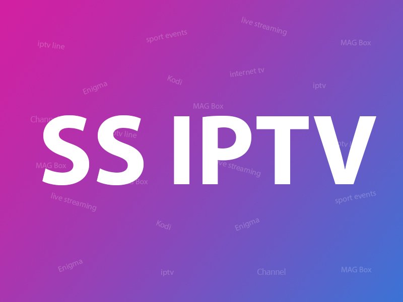 SS IPTV logo and streaming interface displaying live TV channels.